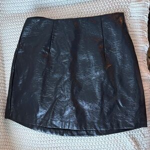 Abercrombie & Fitch Faux Leather Mini Skirt